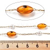 Handmade Amber & CCB Plastic Beaded Chains CHS-P019-12G-2