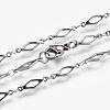 Non-Tarnish 304 Stainless Steel Chain Necklaces STAS-P164-35P-2