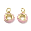Brass Enamel Charms KK-U060-32G-1
