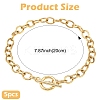 5Pcs 304 Stainless Steel Chain Bracelets BJEW-YW00017-01-3