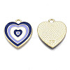 Rack Plating Light Gold Alloy Enamel Pendants LS-ENAM-Q444-014G-RS-2