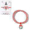 Elegant Christmas Handmade Polymer Clay Heishi Beaded Stretch Bracelets MV9996-43-1