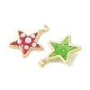 Rack Plating Brass & Epoxy Resin Pendants KK-Z047-04A-RS-2