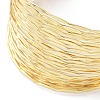 Rack Plating Brass Multi Line Cuff Bangle for Women BJEW-B070-04G-2