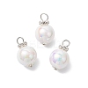 Imitation Pearl Acrylic Pendants PALLOY-JF04349-02-1