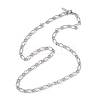 5MM 304 Stainless Steel Figaro Chain Necklaces for Women NJEW-JN05629-5