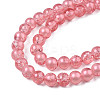 Translucent Crackle Glass Beads Strands CCG-T003-01D-3