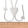 304 Stainless Steel Heart Y Necklaces NJEW-R026-30P-5
