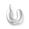 Rack Plating Brass Balloon Letter Pendants KK-C050-01P-U-1