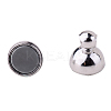 Mixed Color Oval Brass Magic Magnetic Clasps with Loops for Jewelry Making KK-PH0012-15-NF-3