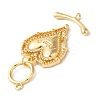 Brass Micro Pave Clear Cubic Zirconia Toggle Clasps KK-N254-80G-3