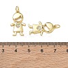 Brass Micro Pave Clear Cubic Zirconia Pendants CU-CBA9AFC-01G-26-3