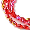 Transparent Electroplate Glass Beads Strands GLAA-K064-04A-AB01-3