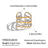 304 Stainless Steel Open Cuff Rings NH1895-2-2