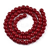 Opaque Solid Color Glass Beads Strands GLAA-T032-P6mm-05-3
