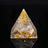 Orgonite Pyramid Resin Display Decorations G-PW0005-05P-1