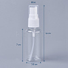 60ml Transparent PET Plastic Spray Bottle X-MRMJ-WH0032-01B-1