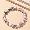 Natural Zebra Jasper Bead Stretch Bracelets BJEW-K212-B-035-7