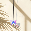 3Pcs Glass Butterfly Pendant Decorations AJEW-FH0005-36-4