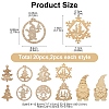 20Pcs 10 Styles Christmas Theme Undyed Wood Big Pendants WOOD-YW0001-25-2