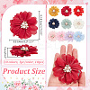 10Pcs 10 Colors Silk Cloth Flower DIY-NB0011-03-2