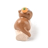 Resin Otter Sitting in Stump Figurines Ornament DJEW-E015-02D-1