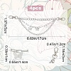 Alloy Shoe 3-Strand Curb Chain LS-AJEW-WH0258-700-2