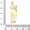 Rack Plating Brass Micro Pave Clear Cubic Zirconia Pendants KK-Z063-04G-3