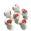 Valentine's Day Element Printed Wood Beads WOOD-R002-01-10-1