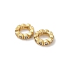 Brass Micro Pave Clear Cubic Zirconia Rondelle European Beads KK-D388-06G-2