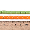 Opaque Solid Color Glass Beads Strands GLAA-N058-6x9mm-B01-5
