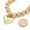 2Pcs 2 Styles Alloy Heart Pendant Necklaces Set NJEW-P319-02G-7