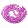 Baking Paint Imitation Jade Glass Round Bead Strands DGLA-Q021-6mm-23-2
