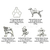 25Pcs 5 Style Tibetan Style Puppy Pendants TIBEP-YW0001-54-3