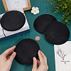 Imitation Hemp Round Fascinator Hat Base for Millinery AJEW-WH0472-45A-02-3