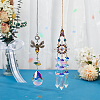 2Pcs 2 Styles Glass Window Hanging Suncatchers HJEW-OC0001-45-4