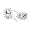 Non-Tarnish 304 Stainless Steel Sun Stud Earrings for Women EJEW-F300-12P-2