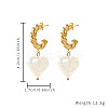 Fashionable 304 Stainless Steel Heart Stud Earrings IA6903-1