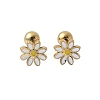 304 Stainless Steel Stud Earrings for Women EJEW-E603-03G-1