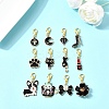 12Pcs Alloy Enamel Pendant Decoration HJEW-YW00093-03-1