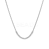 Non-Tarnish 304 Stainless Steel Round Beaded Pendant Necklaces for Women QC8128-2-1