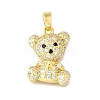 Brass Micro Pave Cubic Zirconia Pendants KK-Z102-19G-1
