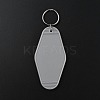 Plastic Blank Motel Keychain KEYC-WH0034-29F-1