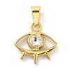 PVD Vacuum Plating 304 Stainless Steel with Crystal Rhinestones Pendants STAS-G261-19G-1