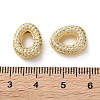 Rack Plating Brass Micro Pave Cubic Zirconia Slide Charms KK-C084-34G-O-3