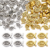 100Pcs 2 Colors Tibetan Style Alloy Beads FIND-ME0001-21-1