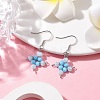 Rhombus Glass Beaded Dangle Earrings EJEW-JE05768-2