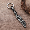Vintage 304 Stainless Steel Angel Wing with Maltese Cross Keychains UQ7516-3