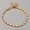 Brass Oval Chain Bracelets for Women BJEW-WH20006-06G-1
