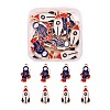 20Pcs 2 Style Zinc Alloy Enamel Pendants ENAM-LS0001-17G-1